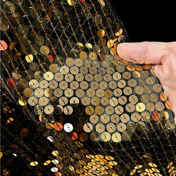 Vintage Oleg Cassini bronze sequins dress. - Picture 12 of 13